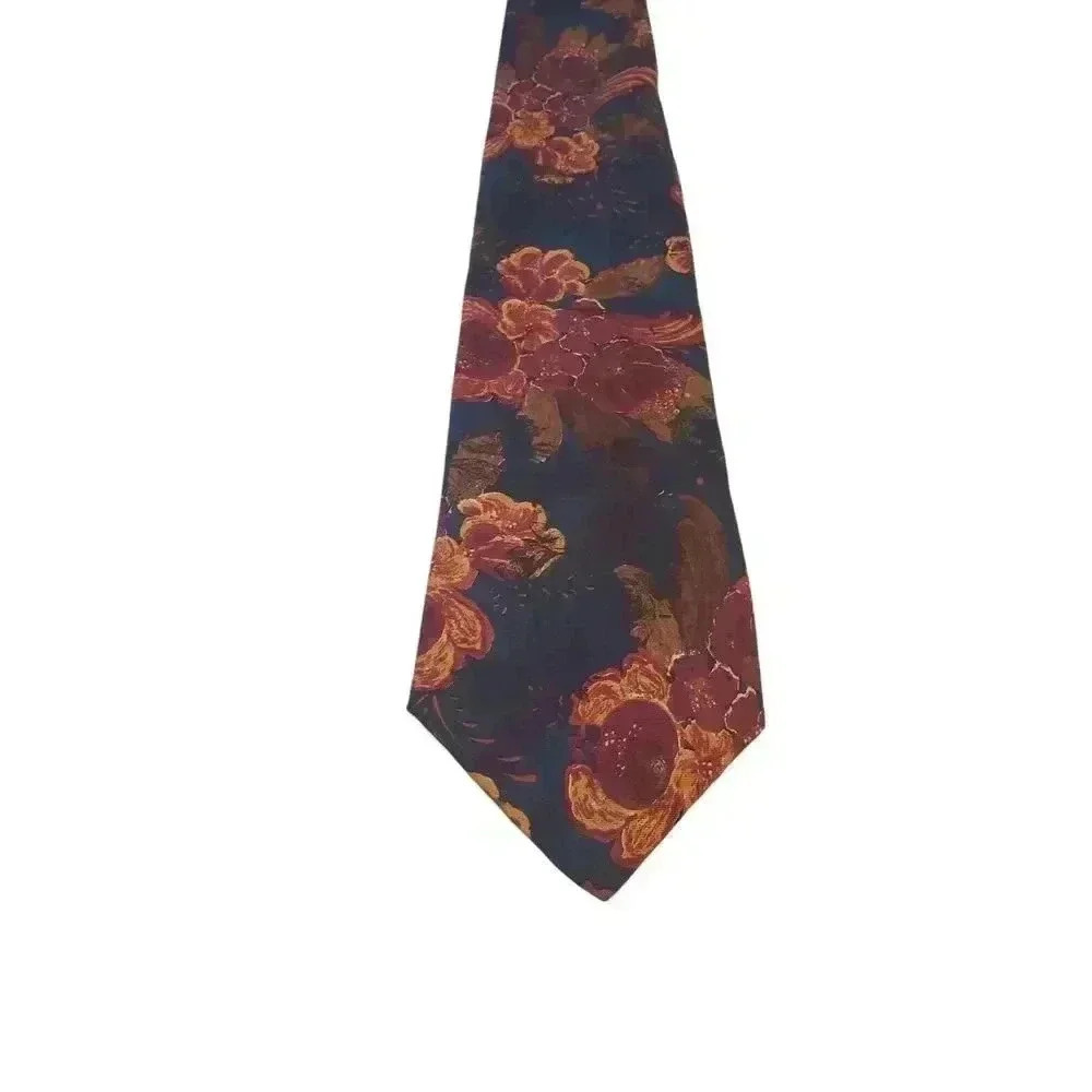 Zylos George Machado Luxury‎ Watercolor Abstract Art Floral Colorful Silk Tie